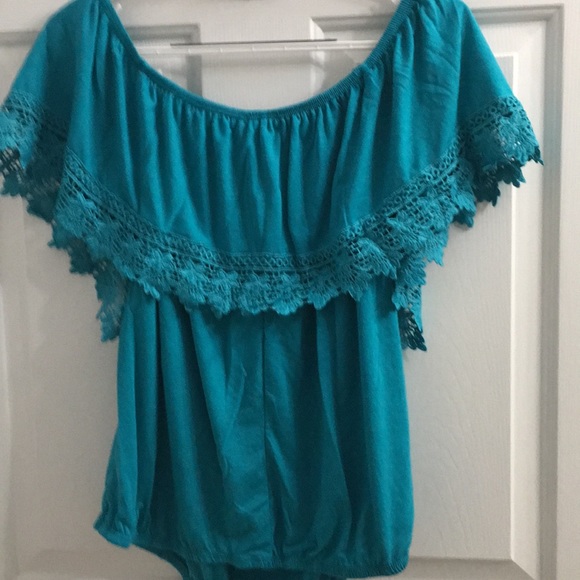 🎉💕PRETTY BNWT RUE 21 LRG TURQUOISE CROP TOP💕🎉 - Picture 3 of 8